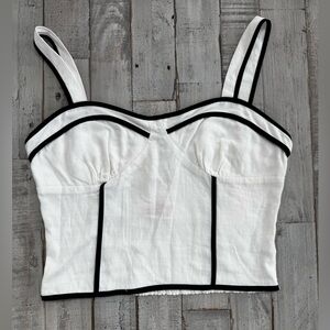 Sienna Sky White Textured tank Top